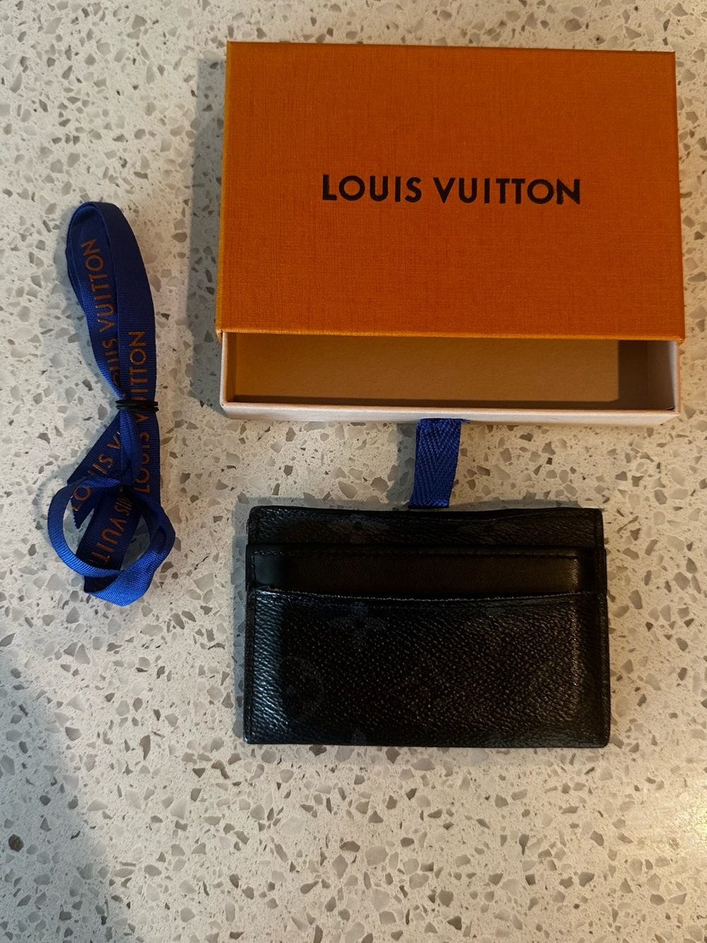 Louis Vuitton Monogram Eclipse Slim Card Case - Black & Gray